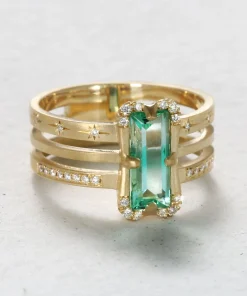 Angelio 1.07 Emerald Ring