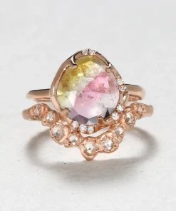 Aphenos And Rose Cut Diamond Stack