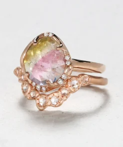 Aphenos And Rose Cut Diamond Stack
