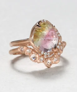 Aphenos And Rose Cut Diamond Stack