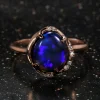 Aphenos Black Opal Blue Flash Ring