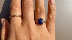 Aphenos Black Opal Blue Flash Ring