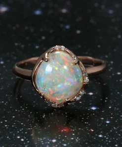 Aphenos Galactic Gem Flash Multicolor Opal Ring