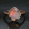 Aphenos Lightning Flash Semi Dark Opal Ring