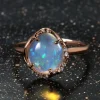 Aphenos Scintillating Sun Flash Crystal Opal Ring