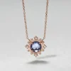 Blue Sapphire Burst Necklace