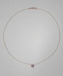 Blue Sapphire Burst Necklace