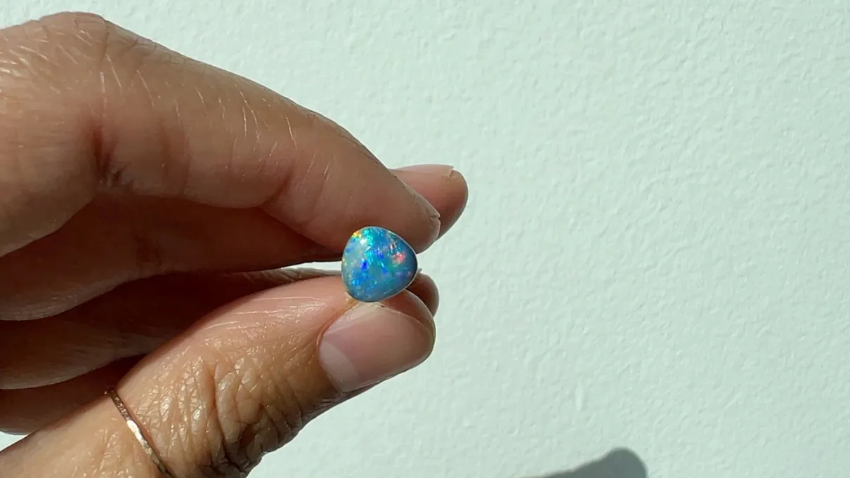 Cosmic Light Black Opal Ring Stone 2