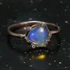 Cosmic Light Blue Crystal Opal Ring