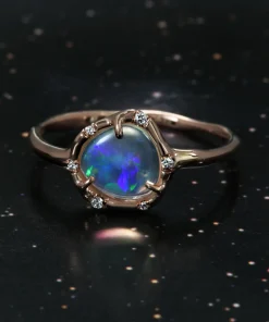 Cosmic Light Crystalline Flash Opal Ring