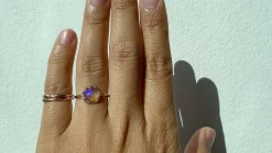 Cosmic Light Dark Crystal Flash Opal Ring