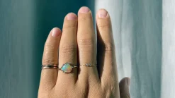 Cosmic Light Galactic Gem Crystal Opal Ring