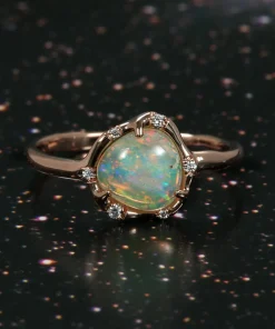 Cosmic Light Gem Magic Flash Opal Ring
