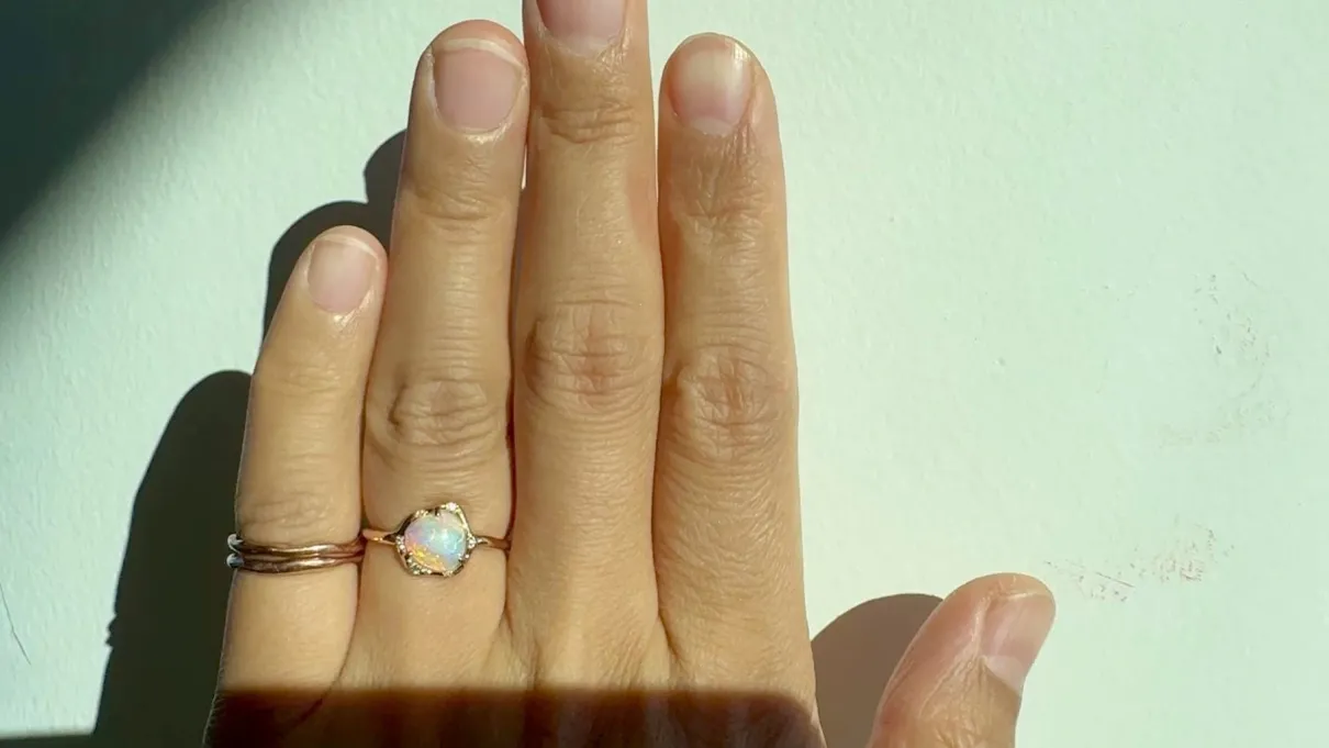 Cosmic Light Gem Magic Flash Opal Ring
