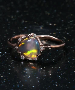 Cosmic Light Lightning Shock Opal Ring