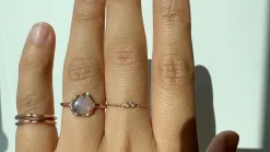 Cosmic Light Lightning Shock Opal Ring