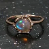 Cosmic Light Rainbowed Flash Dark Opal Ring