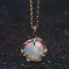Cosmic Light Watercolor Opal Necklace