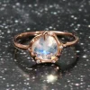 Cosmic Moonstone Light Ring