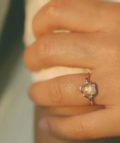 Cosmic Moonstone Light Ring