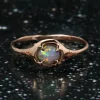 Crayon Flash Opal Moon Silhouette Ring