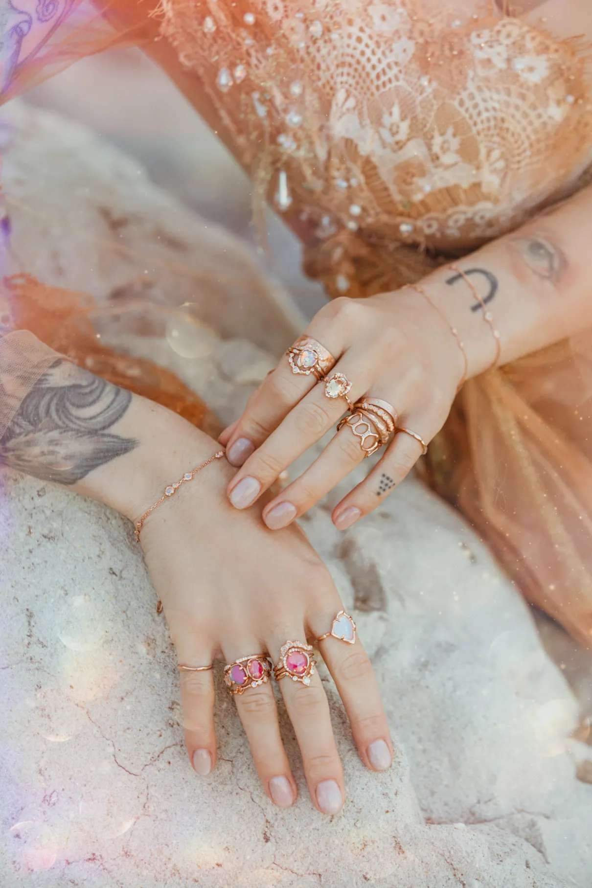 Cuff Chained Ring