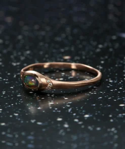 Dew Drop Forest Light Flash Opal Ring