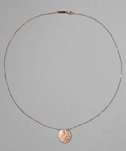 Diamond Moon Disc Necklace