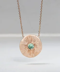 Etched Sea Disc Necklace