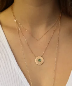 Etched Sea Disc Necklace