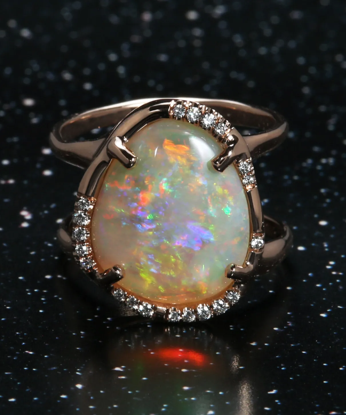 Ethos Multicolor Sparkle Opal Ring