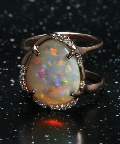 Ethos Multicolor Sparkle Opal Ring