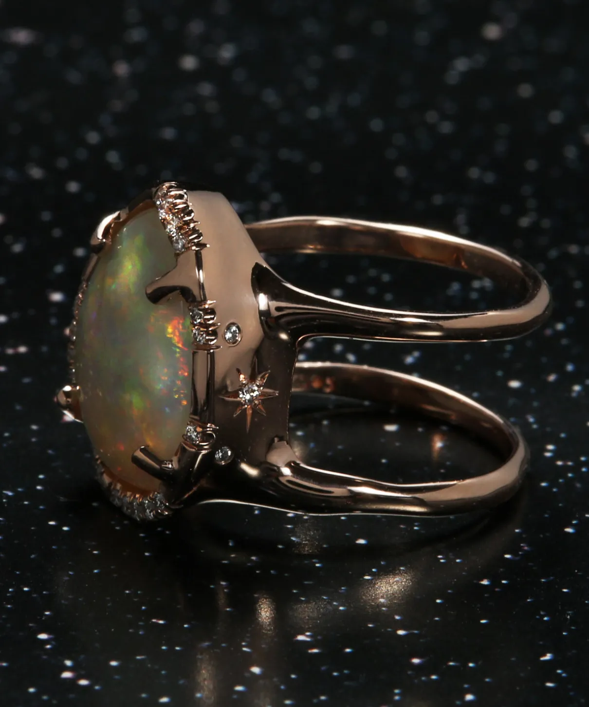 Ethos Multicolor Sparkle Opal Ring