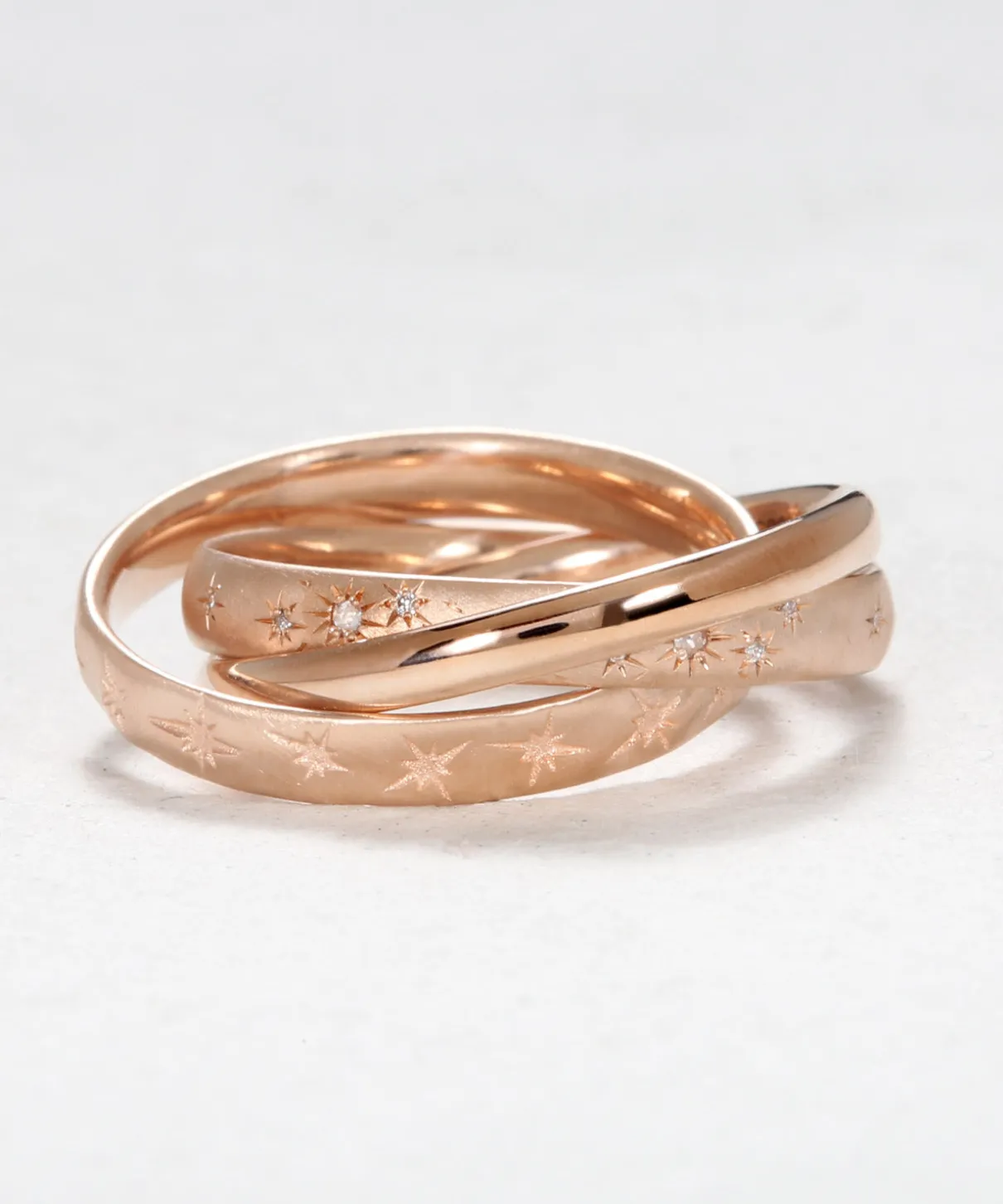 Floating Celestial Diamond Bands