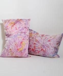 Hand Dyed Silk Pillowcase Set in Kaleidoscope
