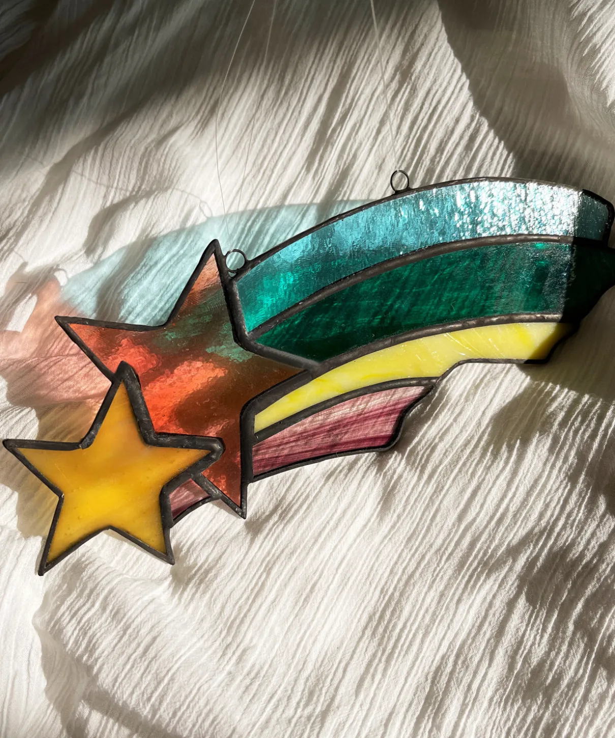 Handmade Shooting Star Stained Glass