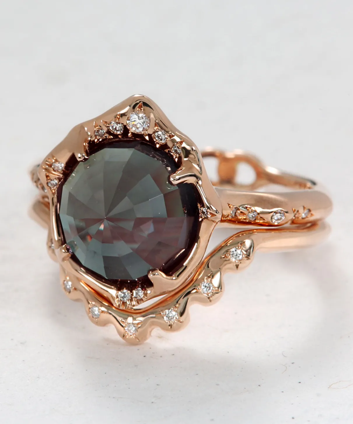Infinite Love Alexandrite Light and Scallop Stack