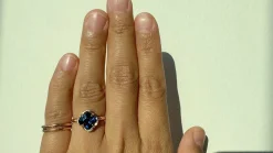 Infinite Love Blue Sapphire Cushion Ring