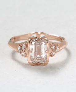 Infinite Love Emerald Diamond Engagement Ring