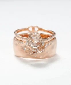 Infinite Love Engagement and Trailing Diamond Stack