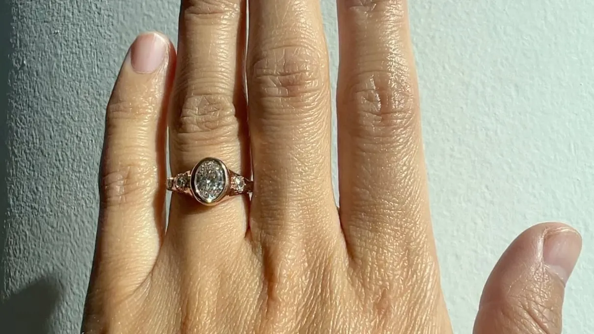 Infinite Love Oval Diamond Engagement Ring