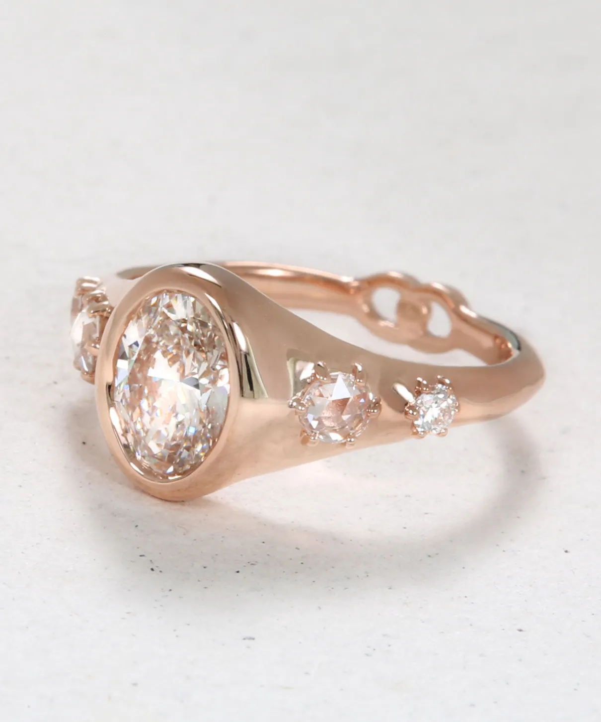 Infinite Love Oval Diamond Engagement Ring