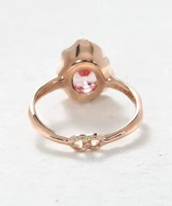 Infinite Love Peachy Pink Sapphire Ring
