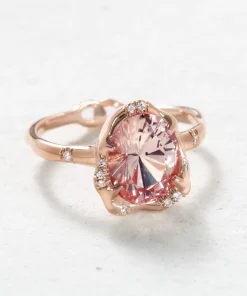 Infinite Love Peachy Pink Sapphire Ring