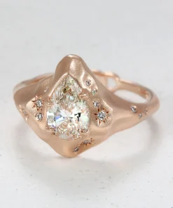 Infinite Love Pear Shape Diamond Engagement Ring