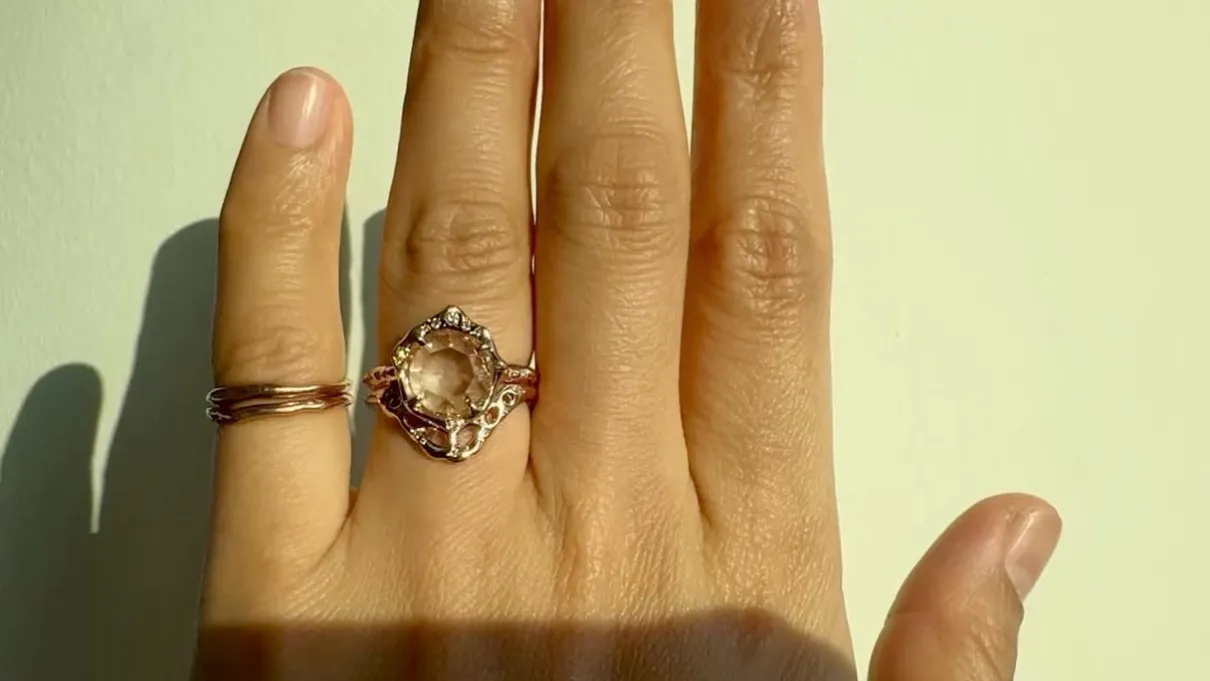 Infinite Love Rose Cut Diamond and Light Language Stack