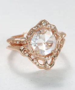 Infinite Love Rose Cut Diamond and Light Language Stack