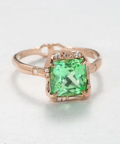 Infinite Love Teal Sapphire Engagement Ring