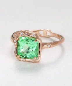 Infinite Love Teal Sapphire Engagement Ring