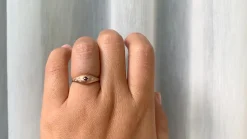 Moon Etched Signet Ring